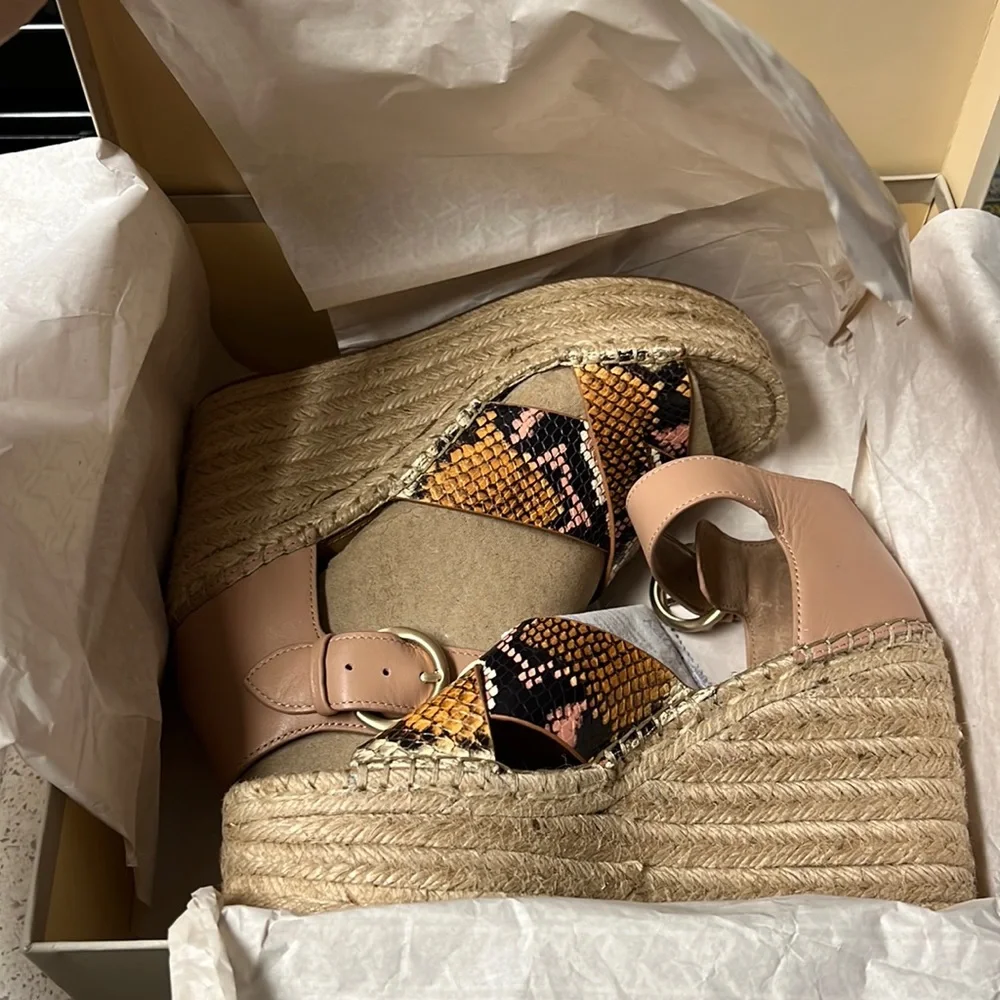 Marc Fisher LTD Espadrille Wedge Sandal- Amari NEW (8.5)